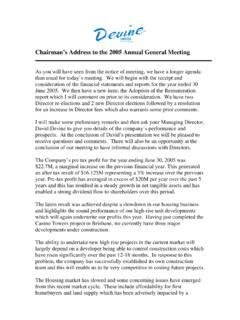 Chairman’s Address to the 2005 Annual General …