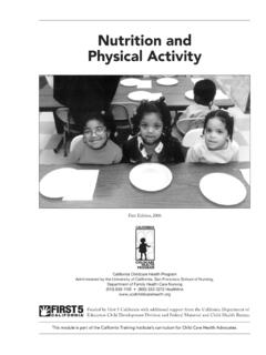 Nutrition and Physical Activity - University of California ...