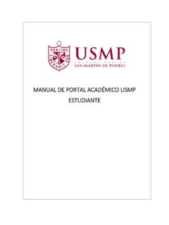 MANUAL DE PORTAL ACAD&#201;MICO USMP …