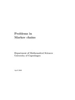 Problems in Markov chains - ku