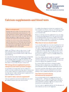 Calcium supplements and blood tests