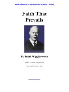 Faith That Prevails - Biblesnet.com