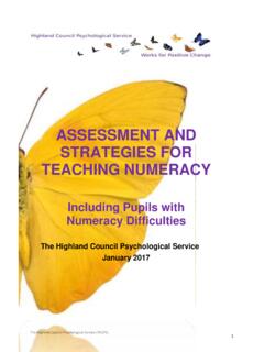 ASSESSMENT AND STRATEGIES FOR TEACHING NUMERACY