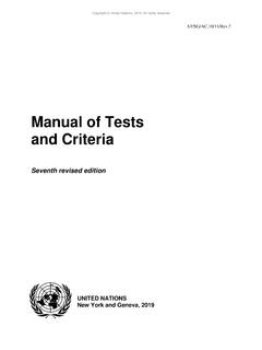 Manual of Tests and Criteria - UNECE