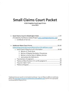 Small Claims Handbook - KCBA