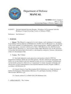 DoD Manual 5220.22, Volume 3, April 17, 2014