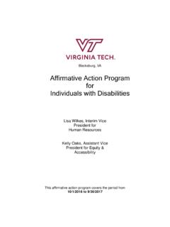 Affirmative Action Program for Individuals with Disabilities