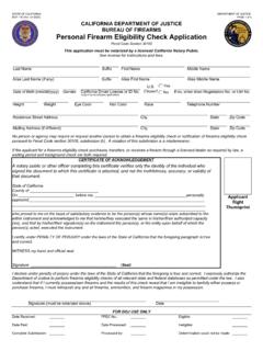 BOF 116 Personal Firearm Eligibility Check Application