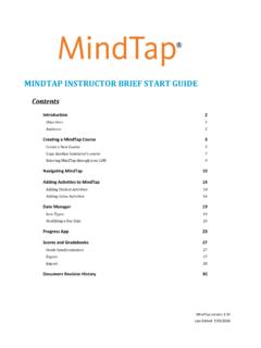 MINDTAP INSTRUCTOR BRIEF START GUIDE - Cengage
