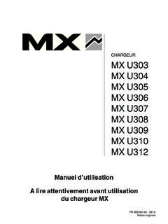 366590 AA Manuel Utilisation MX U300 U300s …