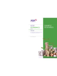 GCSE EXAMPLE ECONOMICS RESPONSES - AQA