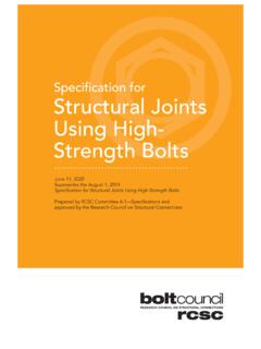Specification for Structural Joints Using High-Strength Bolts