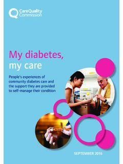 My diabetes, my care - Care Quality Commission