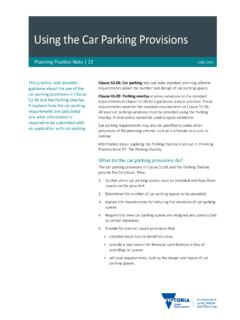 Using the Car Parking Provisions - Planning