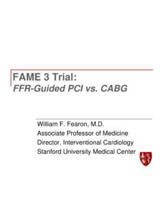 FAME 3 Trial - European Society of Cardiology