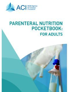PARENTERAL NUTRITION POCKETBOOK