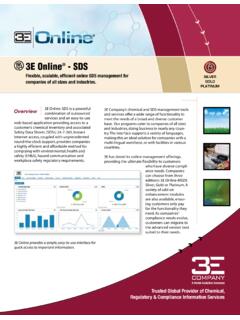 3E Online - SDS and EHS Compliance Data …