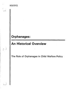 Orphanages: An Historical Overview