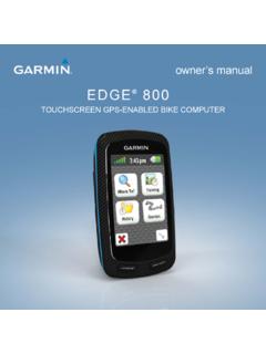 EDGE 800 - Garmin International