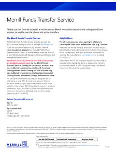 Merrill Funds Transfer Service - Merrill Lynch - Login