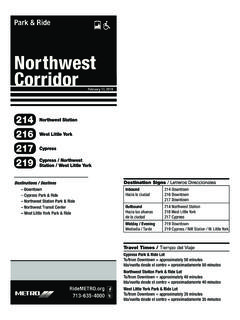 Northwest Corridor - Ride METRO