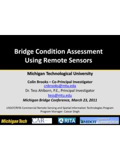 Bridge Condition Assessment Using Remote Sensors