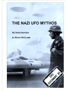 THE NAZI UFO MYTHOS An Investigation by Kevin …