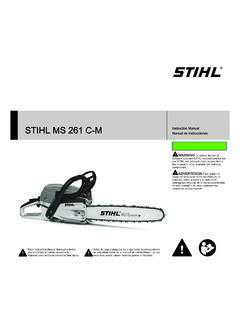 STIHL MS 261 C-M Owners Instruction Manual