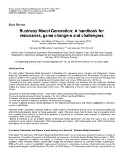 Business Model Generation: A handbook for visionaries ...