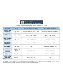 Updated Statewide Assessments Testing Schedule …
