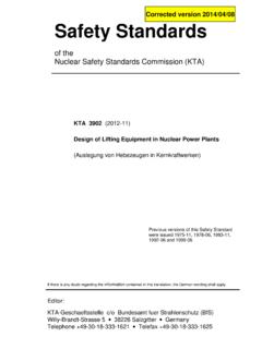 KTA 3902 (2012-11) Design of Lifting Equipment in Nuclear ...