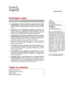 Contingent Labor - Cost and Capital Partners LLC