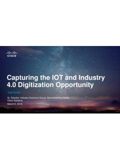 Capturing the IOT and Industry 4.0 Digitization Opportunity