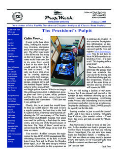 The President’s Pulpit - acbs-pnw.org