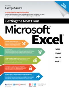 Getting the Most From Microsoft Excel - SkillPath
