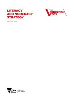 LITERACY AND NUMERACY STRATEGY - Department of …