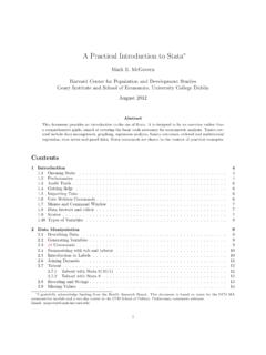 A Practical Introduction to Stata - Harvard University