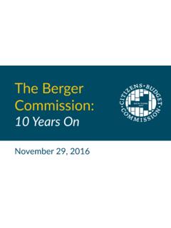 The Berger Commission - CBCNY