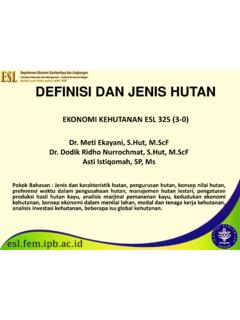 DEFINISI DAN JENIS HUTAN - IPB University
