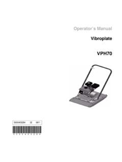 Operator’s Manual Vibroplate - HIRE EXPRESS