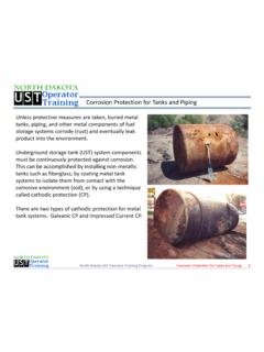 Corrosion Protection for Tanks and Piping - North Dakota