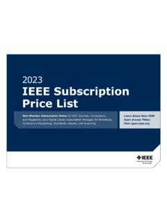 2022 IEEE Subscription Price List