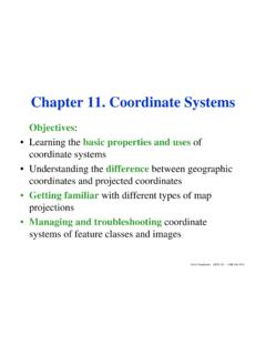 Chapter 11. Coordinate Systems - umb.edu