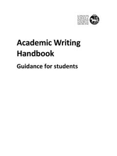 Academic Writing Handbook - London School of Hygiene ...