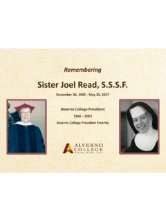 Sister Joel Read, S.S.S.F. - Alverno College