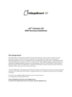 AP Calculus AB 2009 Scoring Guidelines - College Board