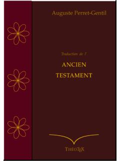 Ancien Testament, traduction de Auguste Perret-Gentil ...