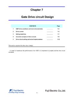Chapter 7 Gate Drive circuit Design - Fuji Electric