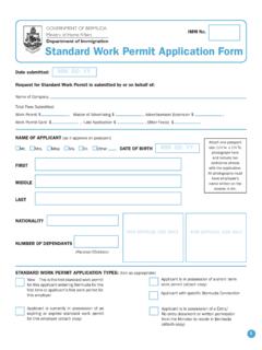 Immigration Standard Work Permit Application