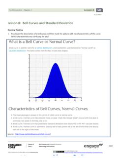 Lesson 8: Bell Curves and Standard Deviation